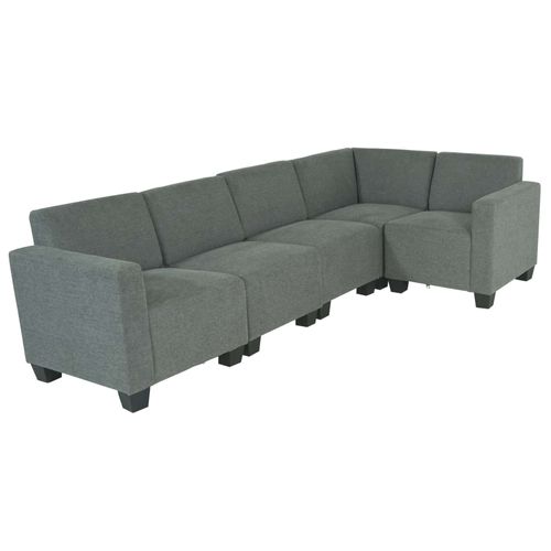 Modular Sofa-System Ensemble De Canapés Lyon 5, Tissu/Textile   Gris