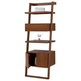 Étagère En Teck Hwc-M86, Armoire De Salle De Bain Étagère De Salle De Bain, Teck De Qualité B-Grade (Bois De C?ur, 20-30 Ans), 170x60x45cm