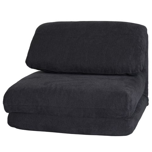 Fauteuil-Lit Hwc-E68, Canapé-Lit Fauteuil Fonctionnel Fauteuil Pliant Fauteuil Relax, Tissu/Textile   Gris Foncé
