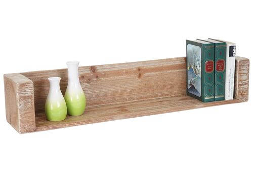 Étagère Murale Hwc-A15, Étagère De Suspension, Sapin Massif Rustique   60cm