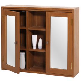 Armoire De Toilette En Teck Hwc-M85, Armoire De Toilette, Teck De Qualité B-Grade (Bois De C?ur, 20-30 Ans), 70x80x20cm