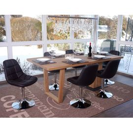 6x Chaise De Salle À Manger Cascina, Fauteuil Pitovante, Chrome   Similicuir Marron