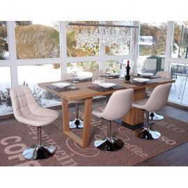 6x Chaise De Salle À Manger Cascina, Fauteuil Pitovante, Chrome   Similicuir Crème