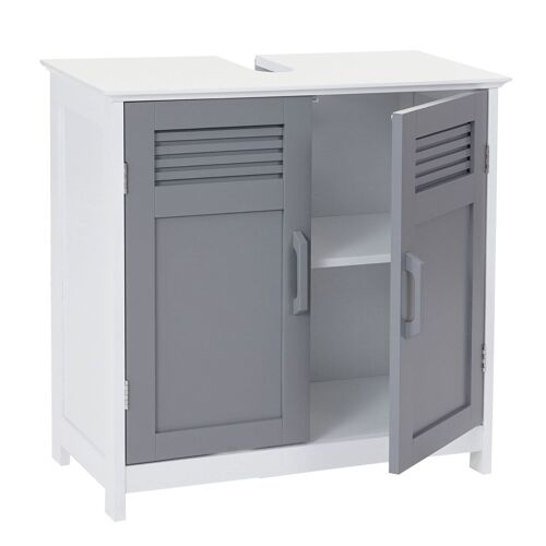Meuble sous-vasque HWC-A85, 60x60x30cm   gris