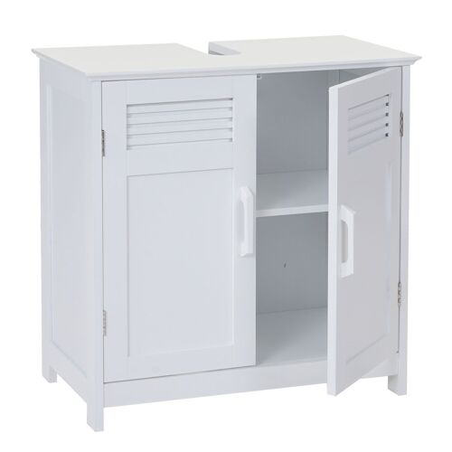 Meuble sous-vasque HWC-A85, 60x60x30cm   blanc