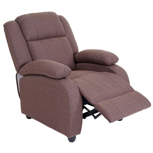 Fauteuil TV Lincoln, fauteuil de relaxation, tissus   couleur d'acajou