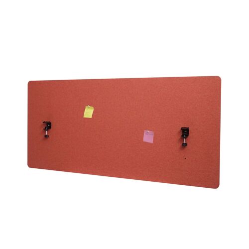 Séparation acoustique de bureau HWC-G75, écran de confidentialité pour bureau tissu/textile   140x60cm brun