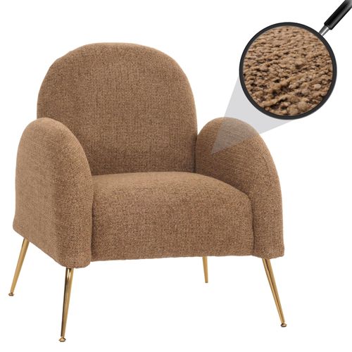 Fauteuil Lounge Hwc-N69, Fauteuil Cocktail, Retro Nosagfederung Tissu/Textile Chenille Certifié Mvg   Coffee