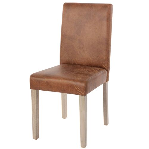 Chaise De Salle À Manger Littau, Chaise De Cuisine, Tissu/Textile   Simili-Daim, Pieds Marron