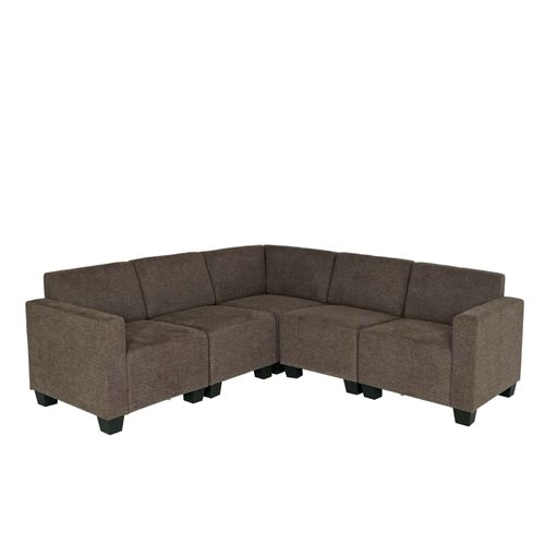 Modular Sofa-System Ensemble De Canapés Lyon 5, Tissu/Textile   Brun