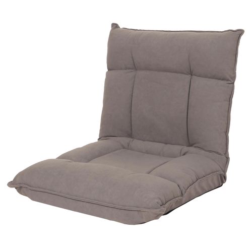 Fauteuil De Sol Hwc-N44, Fauteuil De Relaxation Coussin De Sol Canapé De Sol Fauteuil Pliant 6 Positions De Relaxation, Structure Stable En Velours   Gris Foncé