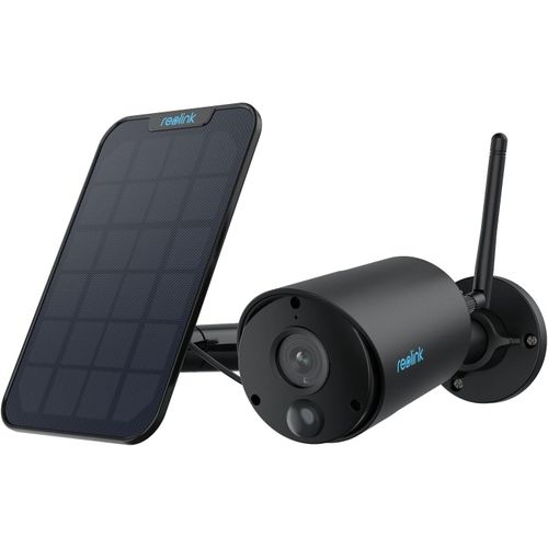 SUBZONAL-2K Camera Exterieur sans Fil Solaire, Vision Nocturne IR, Audio Bidirectionnel, Détection Personne/Véhicule/Animal, Argus Eco Noir+Panneau Solaire