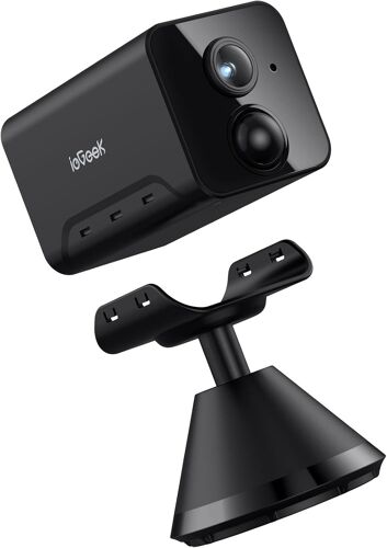 Wireless Indoor WiFi Surveillance Camera ¿ 1080P Surveillance Camera on Batteries AI/PIR Motion Detection, Night Vision, Two-Way Audio, Siren, Map/Cloud, Alexa, IP65