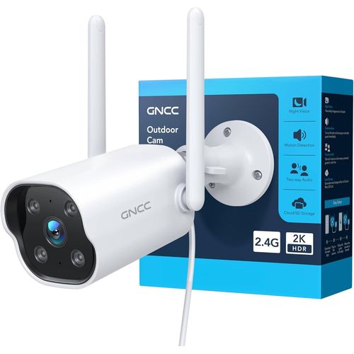 ChenQuanSarl-Camera Surveillance Wifi 2K Caméra Extérieur, Vision Nocturne, Étanche, Détection Mouvement, Alarme Sonore, Enregistrement 24/7, Audio Bidirectionnel, 2.4G, Gt1Pro