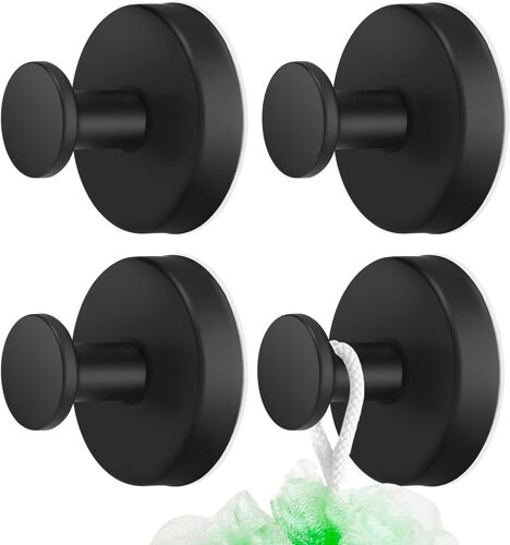4 Pièces Crochet Ventouse Salle de Bain,Crochets à Ventouse Amovibles,Crochets Ventouse Sous Vide,Crochet Mural Puissant,pour les Salles de Bains Cuisines Fenêtres Lisses Verre Carrelage