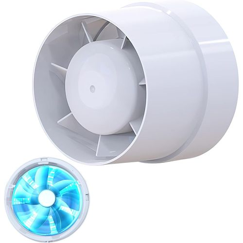 Extracteur d'air silencieux (LFI-09S), 104 mm, 130 m³/h, 12 W, gain axial, gain d'énergie, pour salle de bain, toilettes, tente, serre, cuisine, bureau, garage