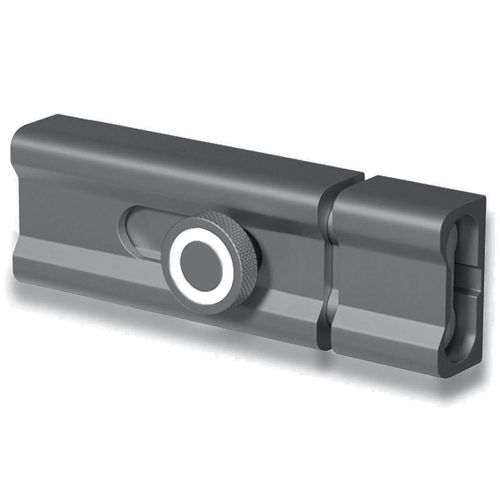 ChenQuanSarl-Verrou De Porte Coulissant Adhésif En Alliage D'Aluminium De 80 Mm Pour Bois, Métal, Verre Et Plus Encore (Gris)