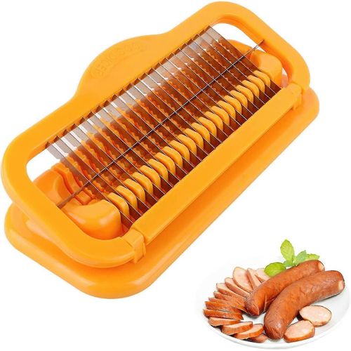 Coupe-hot-dog,trancheuse à banane en acier inoxydable durable,coupe-saucisse multifonctionnel pour saucisse de jambon à hot-dog
