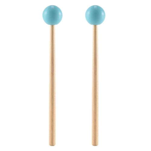 2 Pcs Tête En Caoutchouc Souple Bâtons De Poignée En Bois Cloche Maillets Pour Glockenspiel Xylophone Bell Music Instrum