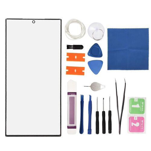 Kit De Remplacement D'écran En Verre De Lentille Extérieure Avant D'assemblage D'écran De Téléphone Avec Outils De Réparation Pour Samsung Galaxy S23 Ultra