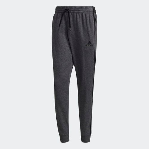 Pantalon Essentials French Terry Tapered Cuff 3-Stripes Adidas - Dark Grey Heather / Black - S