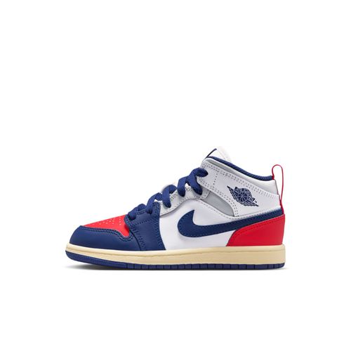 Chaussure Jordan 1 Mid Pour Jeune Enfant Blanc