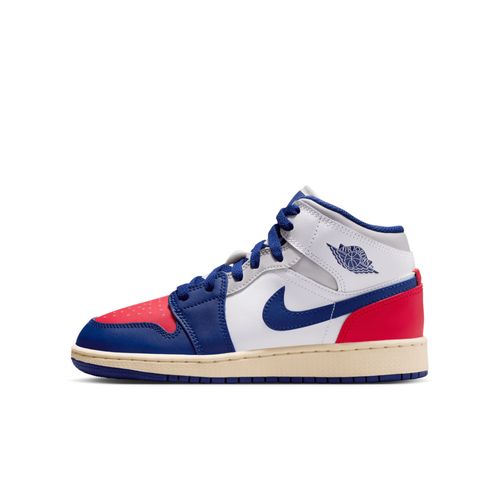 Chaussure Air Jordan 1 Mid Pour Ado Blanc