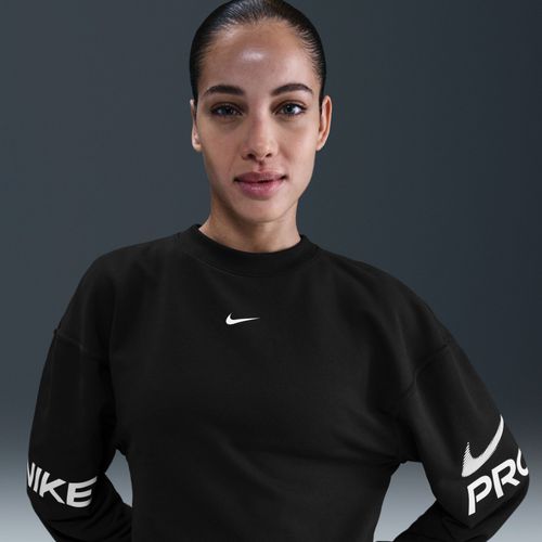 Sweat En Molleton Ample À Col Ras-Du-Cou Dri-Fit Nike Pro Pour Femme - Noir