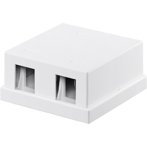 Goobay Boîtier vide Keystone 2-port montage simple par encliquetage