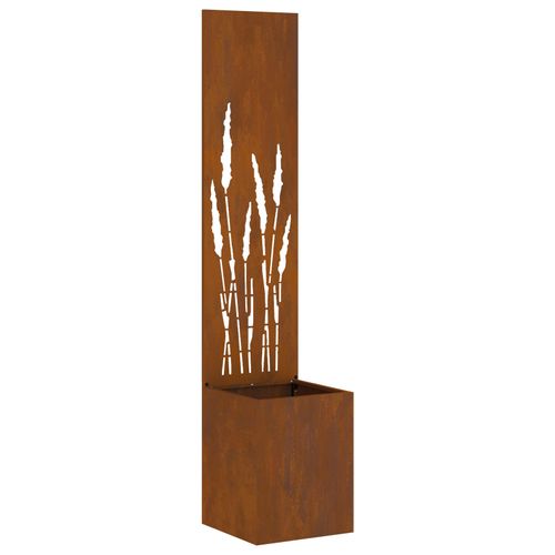 Vidaxl Jardinier Avec Panneau Décoratif Rouillé 32 X 140 Cm