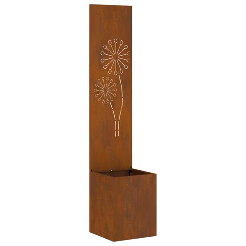 Vidaxl Jardinier Avec Panneau Décoratif Rouillé 32 X 140 Cm