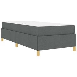 Vidaxl Lit À Ressorts Autre Gris Foncé 100 X 200 Cm Tissu