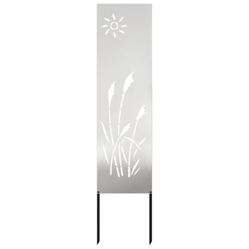 Vidaxl Panneau Décoratif De Jardin Argent 32 X 140 Cm Acier Inoxydable