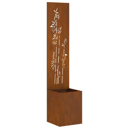 Vidaxl Jardinier Avec Panneau Décoratif Rouillé 32 X 140 Cm