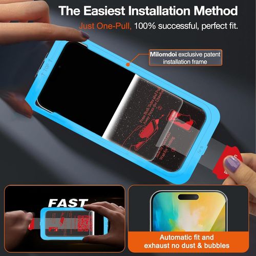 Trahoo-3 Pièces Verre Trempé Pour Iphone 16 Couverture Complète Avec 3 Pièces Caméra Arrière Protection Accessoire,9h Protection Écran