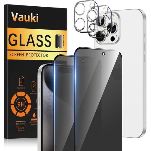 Verre Trempé Mat pour iPhone 14 Pro Anti Espion avec Protection Caméra Arrière [2+2 Pièces],Dureté 9H Vitre Film écran Mate Anti-Reflet Anti Rayures Anti Spy HD Transparent Matte Protecteur