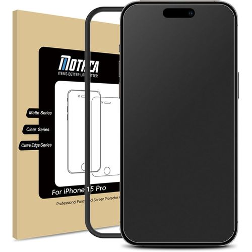 JGD-Verre Trempé pour iPhone 15 Pro Mat, Film Protection écran Matte Anti-Reflet et Anti-Traces de Doigts, 9H HD Vitre Protecteur