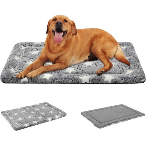 Panier Chien Réversible (Frais Et Chaud), Coussin Chien Moyenne Taille (76x51x2,8cm), Tapis Chien Lavable, Matelas Lit Chien Mousse Haute Densité