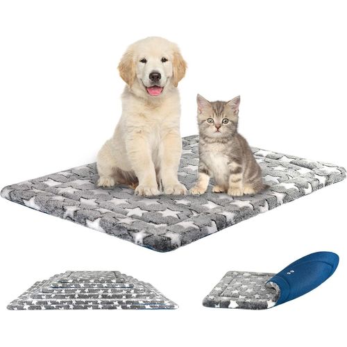 Panier Chien Réversible 91x61 Cm (Rafraichissant Et Chaud), Tapis Chien Mousse Haute Densité Élégant, Coussin Chien Lavable Pour Animaux De Compagnie Adapté Aux Chiens Jusqu'à 32 Kg