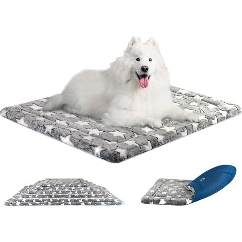 Panier Réversible 106x71 Cm (Rafraichissant Et Chaud), Tapis Chien Mousse Haute Densité Élégant, Coussin Lavable Pour Animaux De Compagnie Adapté Aux Chiens X-Large Jusqu'à 41 Kg