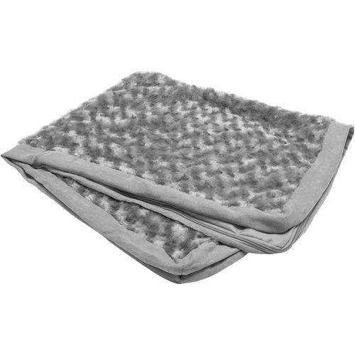 Housse De Rechange Pour Lit De Chien En Fausse Fourrure Et Daim, Lavable En Machine, Gris, Taille L