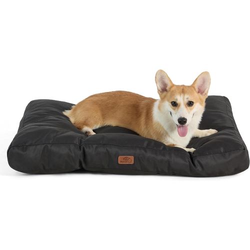 Coussin Chien Moyenne Taille Imperméable - Tapis Chien De Tissu Oxford, Matelas Pour Chien M Noir Profond(75x50x10cm)