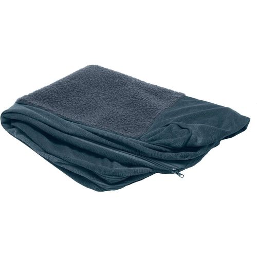 Housse De Rechange En Sherpa Et Chenille Pour Lit De Style Sofa Pour Chien Bleu Orion, Taille L