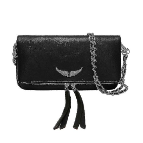 Sac a main Zadig&Voltaire en cuir souple matelasse pour femme, sac bandouliere a message tendance, cadeaux de haute qualite