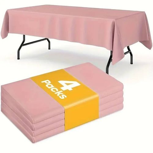 Nappe en plastique Rose nappe rectangulaire jetable PEVA