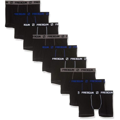 Lot De Boxers En Coton Pour Homme Freegun : X9 Noir-Gris-Bleu / S
