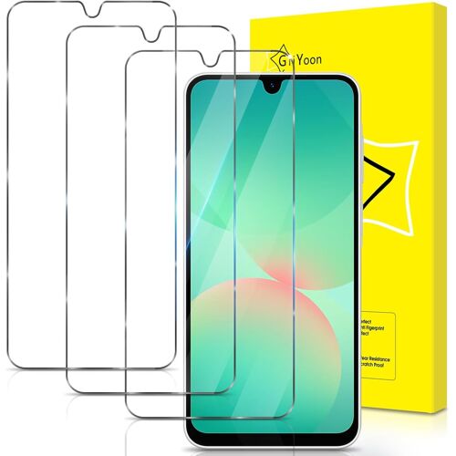 JGD-Lot de 3, Verre Trempé pour Samsung Galaxy A26 5G [Couverture Complète] [Vitre Protecteur 9H Dureté] [Sans Bulles] [Anti-rayures] Film Protection écran