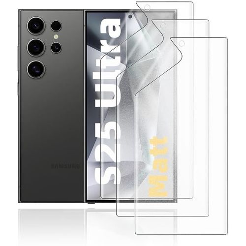 Mat Film Hydrogel Pour Samsung Galaxy S25 Ultra, 3 Pièces Tpu Film Protection Écran Matte, Flexible Film De Protection D'écran, Antireflets, Anti-Traces