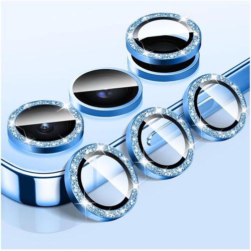 Protecteur D'objectif D'appareil Photo Pour Samsung Galaxy A35/A55, Protecteur D'écran En Verre Trempé Pailleté Pour Appareil Photo, Alignement Automatique Anneau Métallique Individuel