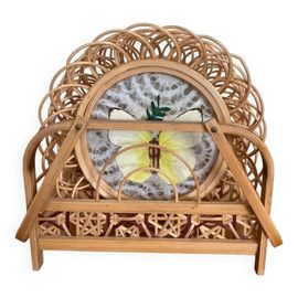 Ensemble De Sous Verre Papillon Vintage Bois